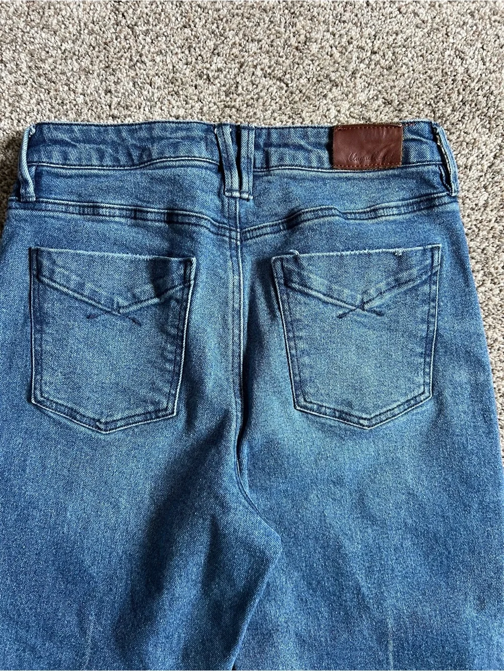 Anthropologie Unpublished Medium Blue Denim straight ankle size 27 - Picture 6 of 8